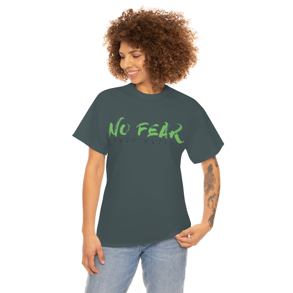 Unisex Heavy Cotton Tee (No Fear Green)