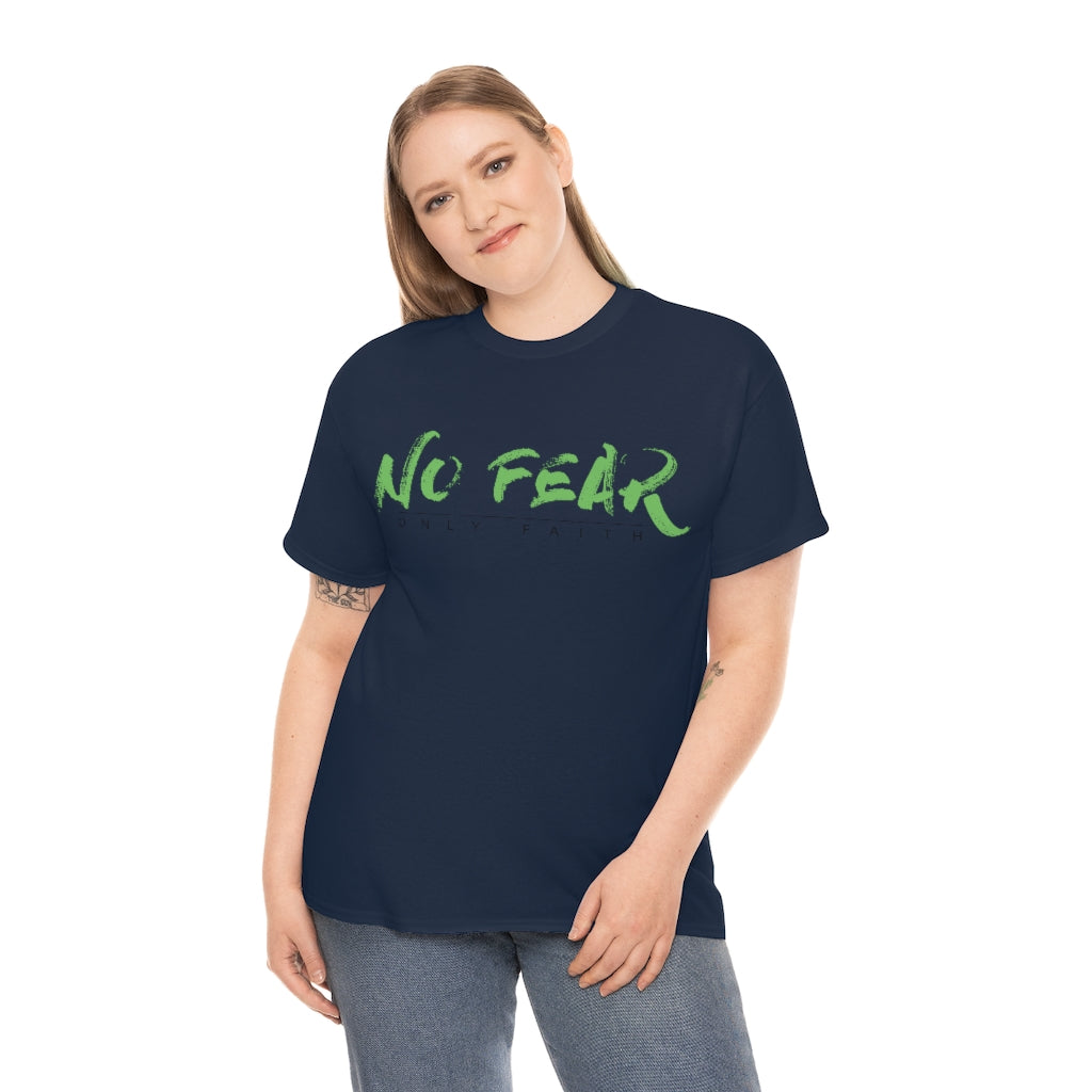 Unisex Heavy Cotton Tee (No Fear Green)